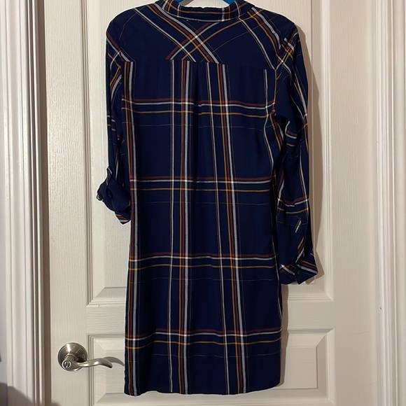 Reitmans - Plaid Shirt Dress with Front Tie
Color: Verona Blue - Picture 3 of 7